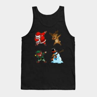 Dabbing Santa Christmas Tshirt Gift Dab Santa Claus T-Shirt Tank Top